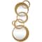 Gold Wood Circles Geometric Wall Mirror 56" x 1" x 23"